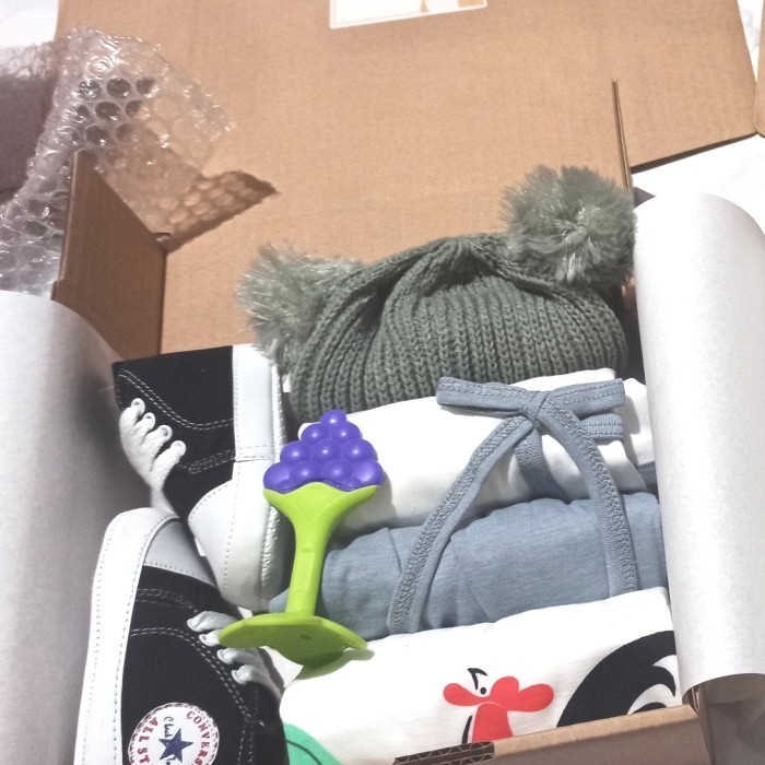 

(NEW) -Hampers bayi laki-laki kado lahiran kado bayi unik giftset - Abu-abu