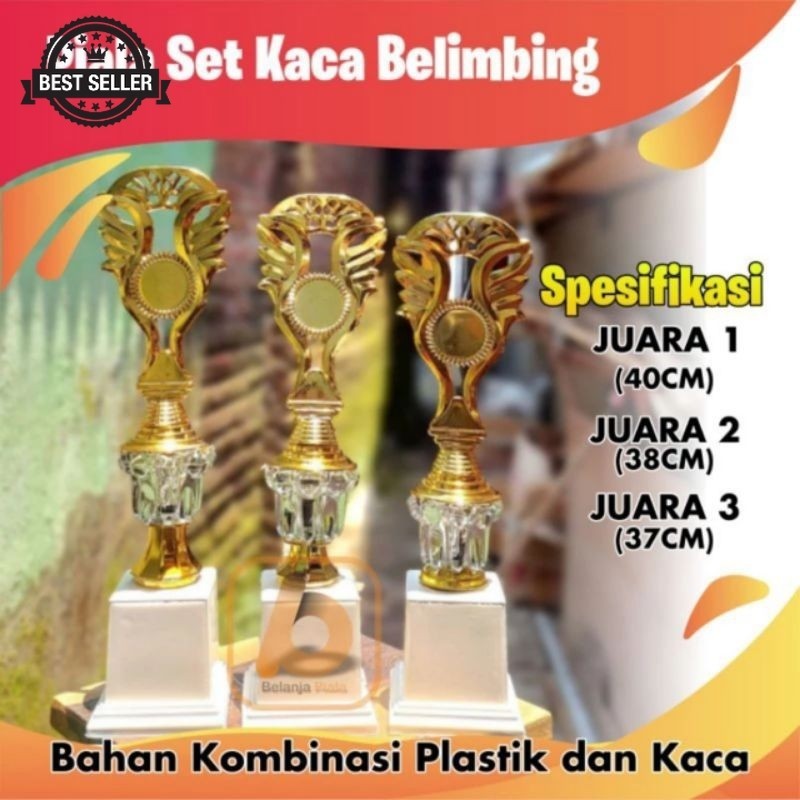 PIALA JUARA 123 KOMBINASI KACA ( SATUAN )