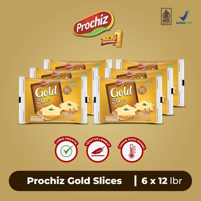 

Sale[New] Keju PROCHIZ Gold Slices 12's Paket 6 pcs