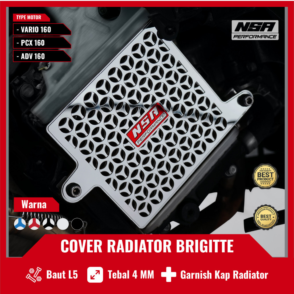 NSA COVER RADIATOR TwoTone gitte Tutup Radiator New AEROX LEXI Old Aksess Motor NSA PERFORMANCE