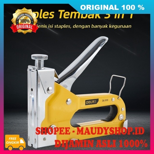Staples Tembak 3 in 1 Staples Pertukangan Staples Tembak Jok Paku Kayu Manual ASLI ORI