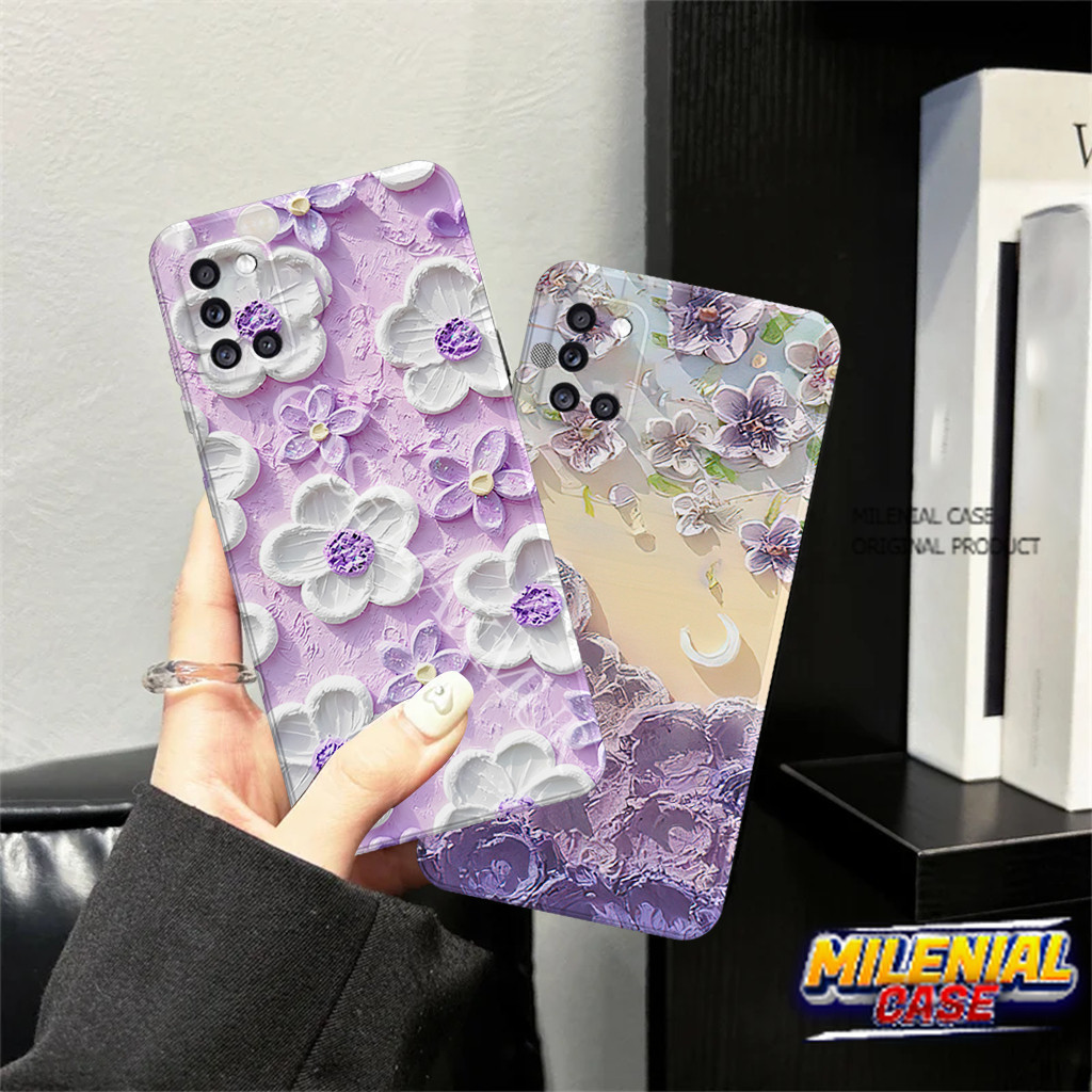 Milenial Case - Casing Fl0wer Untuk Samsung A51 A71 A31 A02s A03s Soft Case Pro Kamera Bumper Pelind