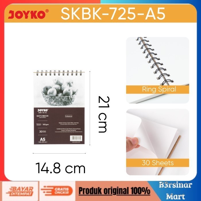 

[KUALITAS TERBAIK] Buku Sketsa Gambar Sketch Book Joyko SKBK-725 - A5
