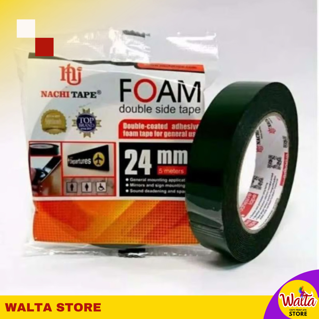 

Isolasi / Lakban Nachi 1" x 5 M Double Side Tape Foam