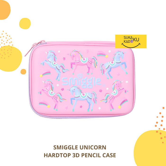 

✨NEW✨ -SMIGGLE Hardtop Pencil Case 3D Frozen Unicorn Star Wars Kotak Pensil - SEQUIN