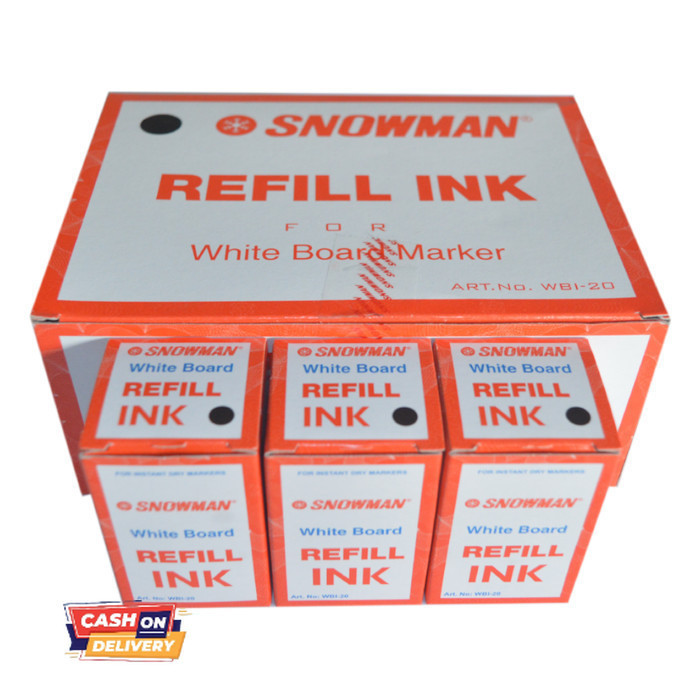

✨LARIS✨ -refil spidol snowman whiteboard harga 12pcs - Hitam