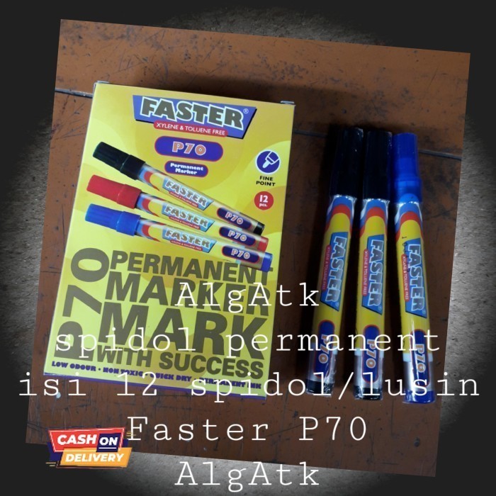 

✨LARIS✨ -FASTER. Spidol Permanet P-70. Spidol tidak dapat di hapus. - Biru
