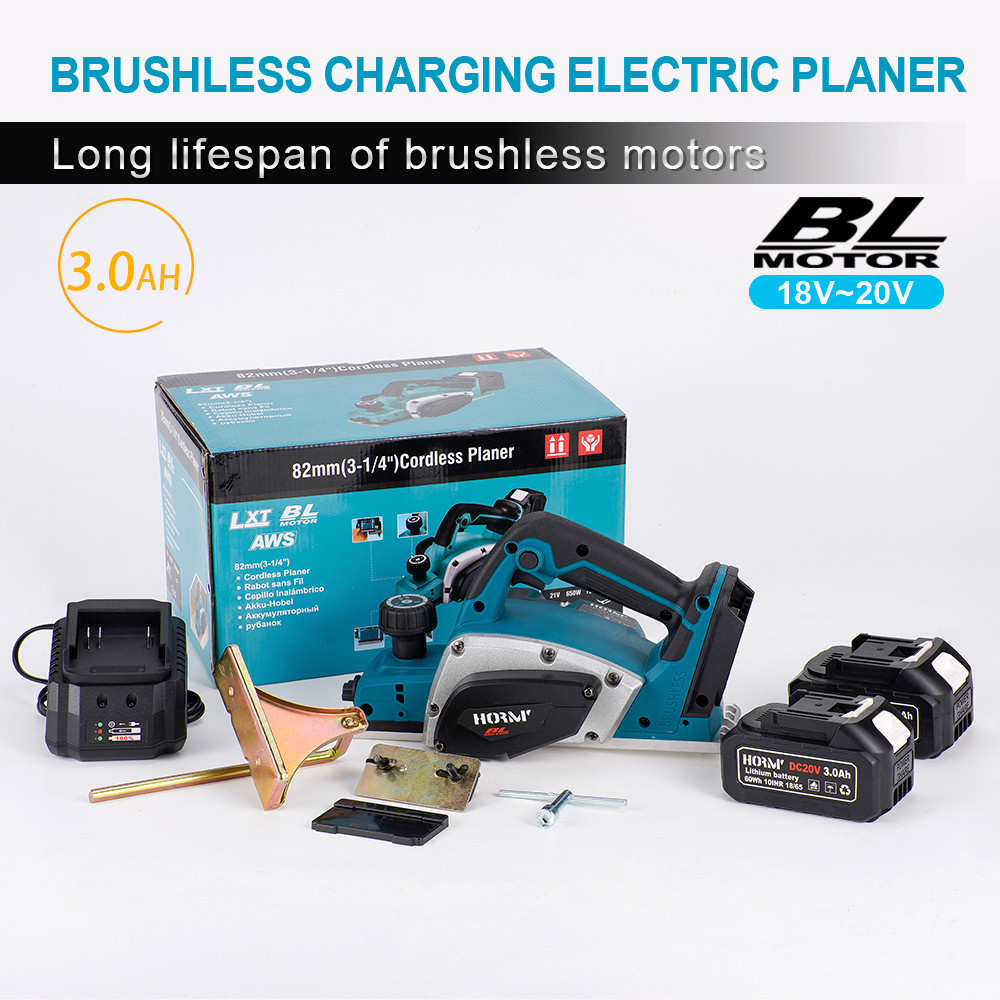 15000RPM Brushless Electric Planer Cordless Handheld Power Planer Home DIY Furniture Cutting Woodwor