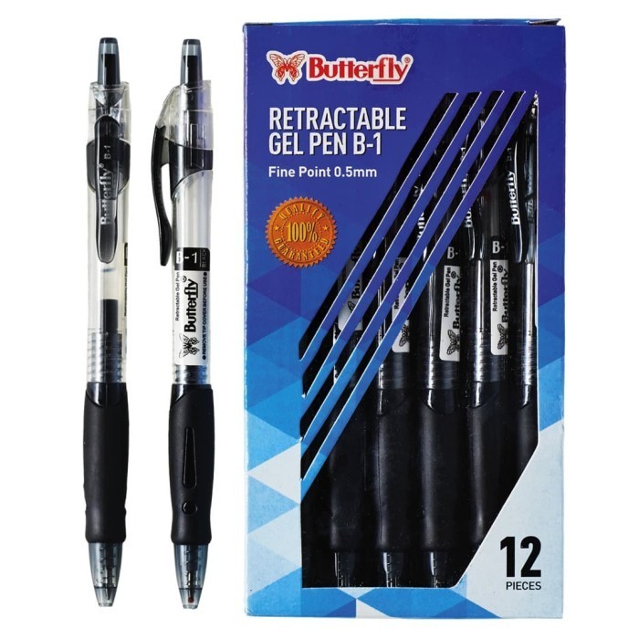 

[Terbaru]ATK Gel Pen Butterfly - B-1 Hitam (12 PCS)