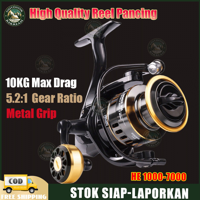 Reel Spinning POWER HANDLE Super Smooth Kualitas Import Dengan Drag maksimal 15kg Reel Spinning Fugu