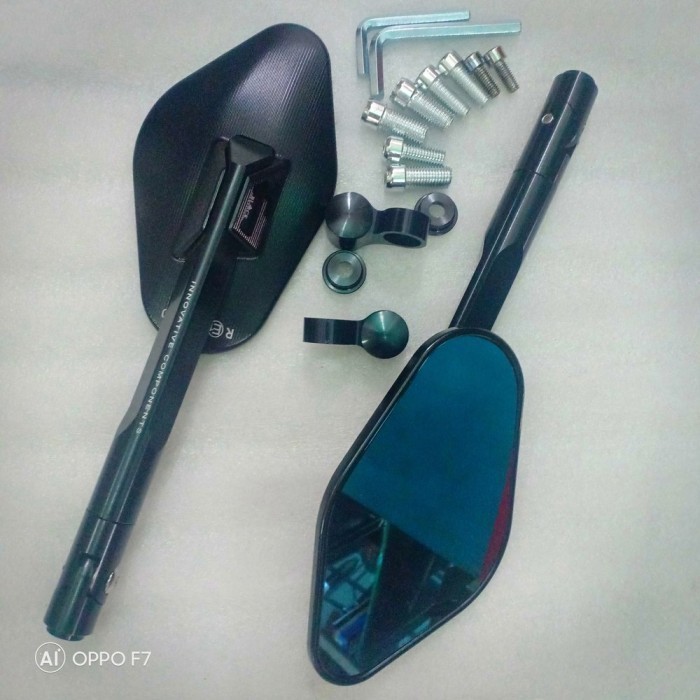 ORIGINAL KACA SPION MOTOR FULL CNC BLACK DIAMOND ELISSE MODEL RIZOMA