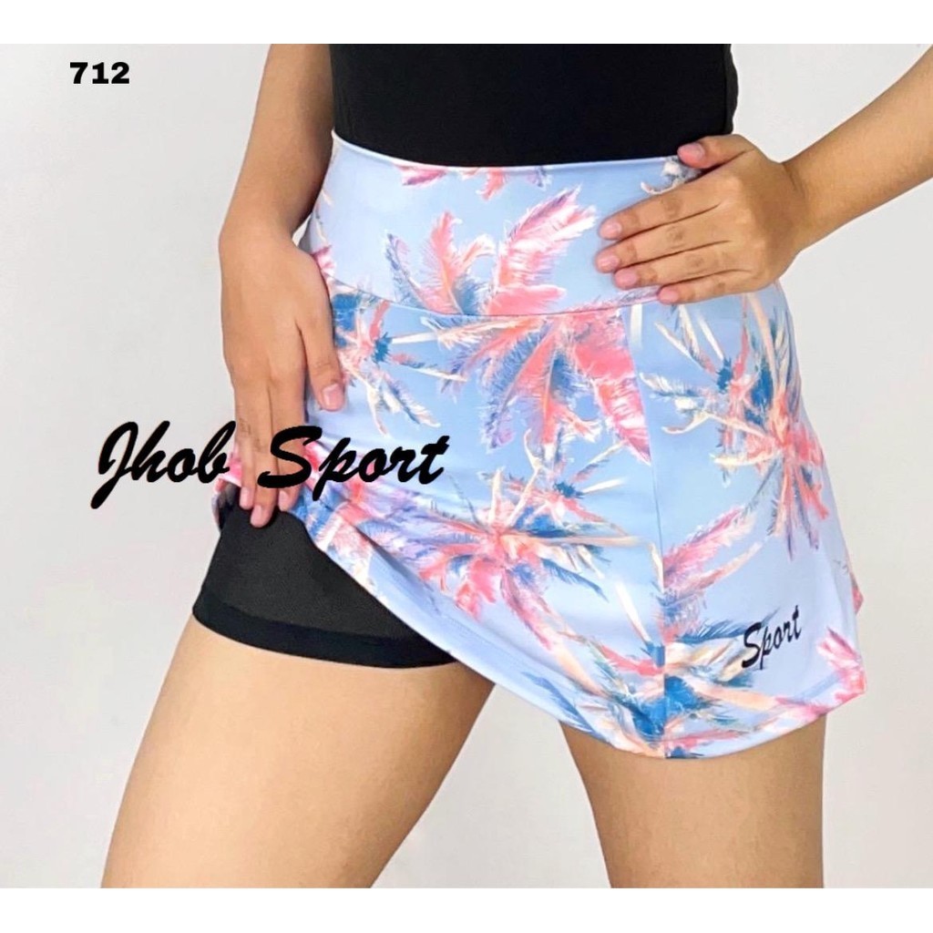 JHOB SPORT Sport Mini Skirt/Rok Mini Olahraga Wanita/Rok Celana/Rok Mini Motif/Tennis Mini Skirt/Spo