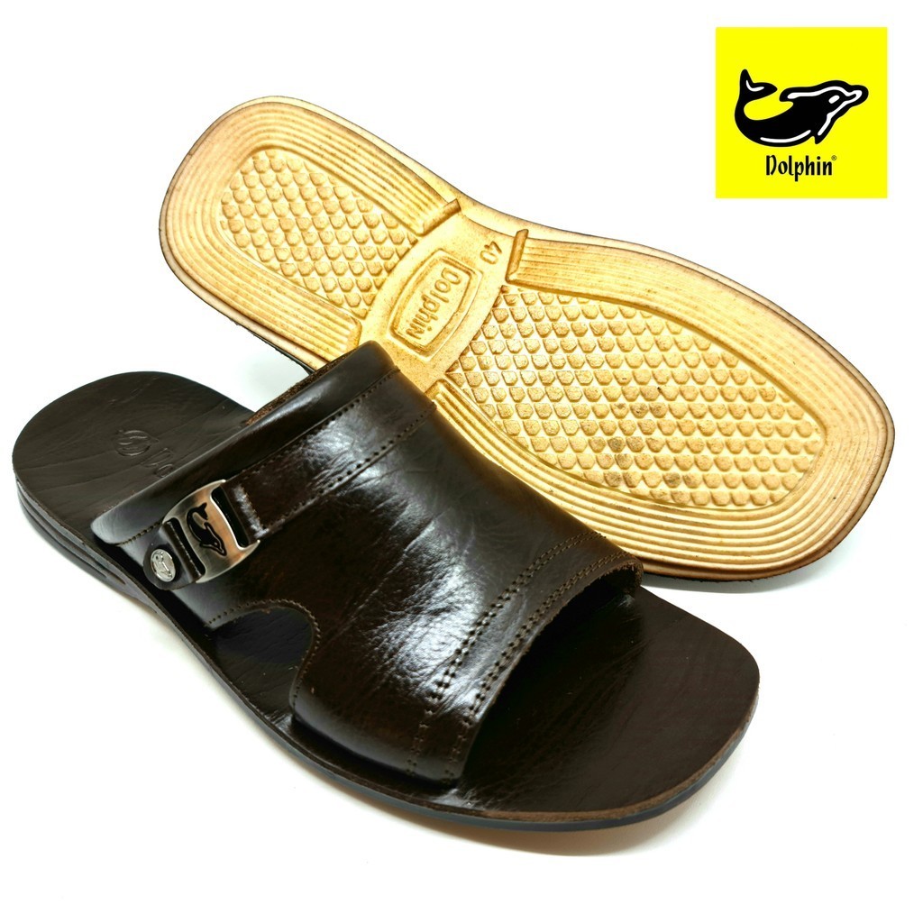 Dolphin Sandal Pria Kulit Asli "D-44" Dolphin Sandal