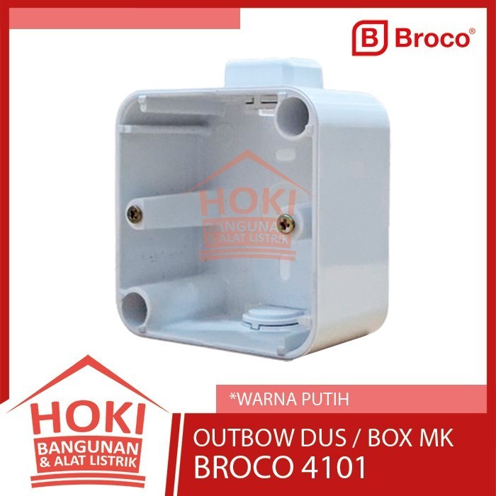 OUTBOW DUS BROCO 4101 Putih - OB Mounted Box MK Tempel Out Bow Dos Saklar Stop Kontak Imbodus