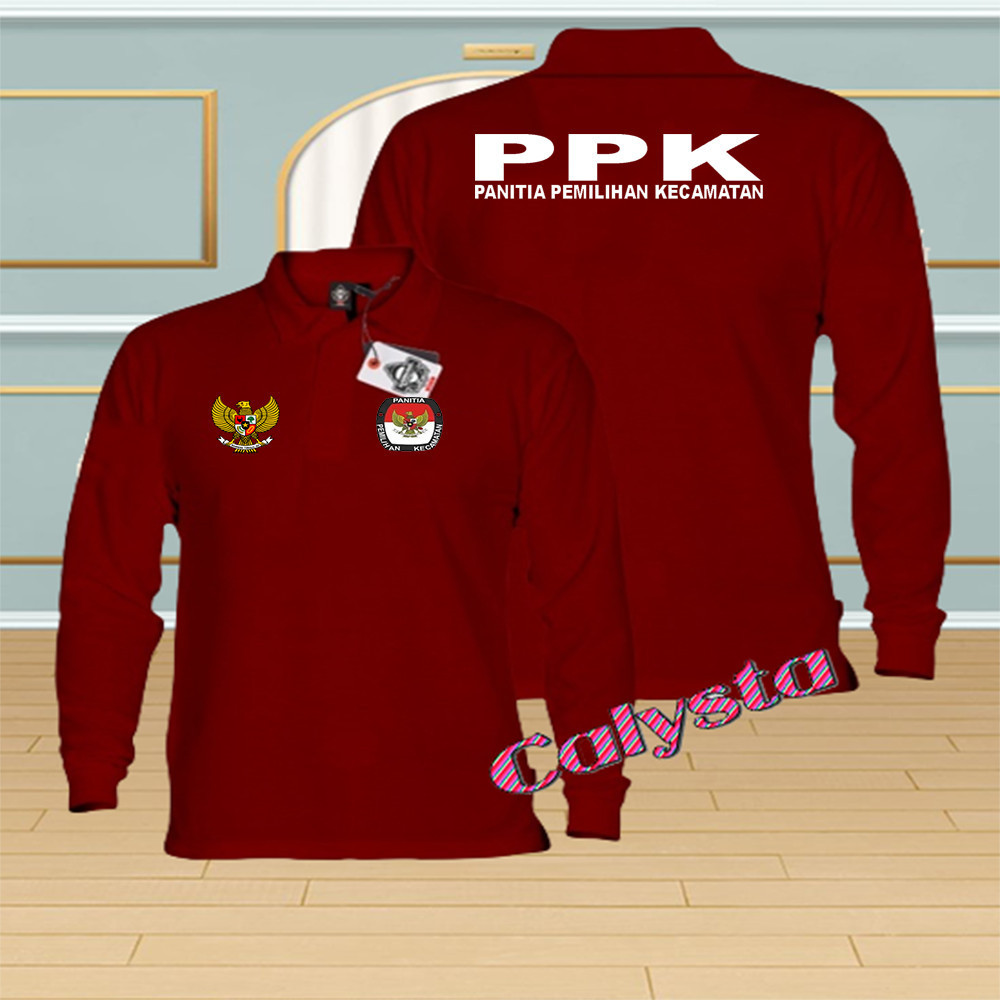 KAOS KERAH PPK /SERAGAM  PPS /SERAGAM KPU FULL BORDIR/KAOS KERAH FULL BORDIR