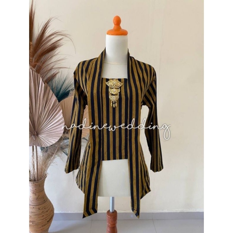 LURIK Kebaya Lurik, Kuning  - Alusan / Katun Prasojo