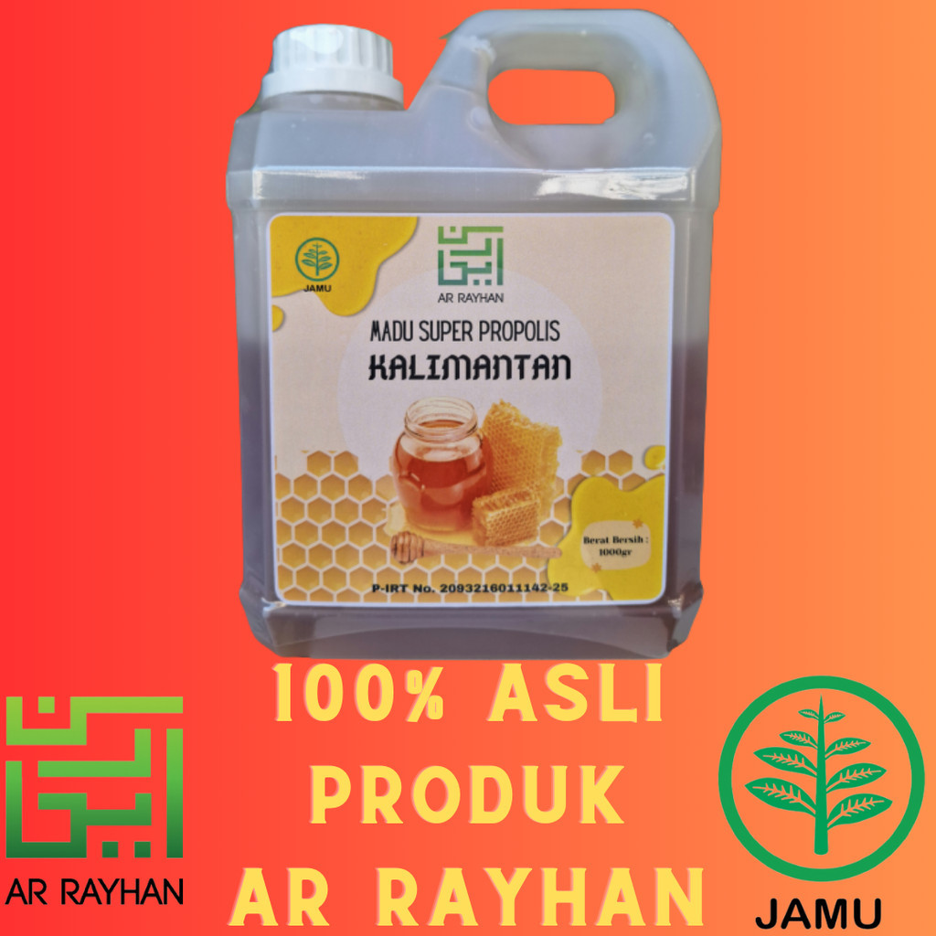 

RB22 Madu Super Propolis Kalimantan Ar Rayhan 1 kg Kombinasi Propolis Dan Bee Pollen Alami