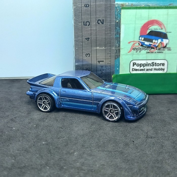 Hotwheels Mazda RX 7 Blue Metalic (Second/Loose/Junk) -SK89