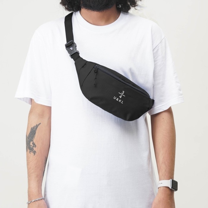 UNKL347 Tas Slingbag Cordura Tas Kecil Motif Black FOKK