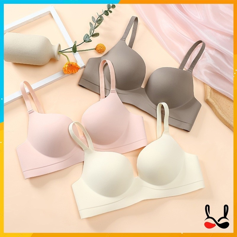 Queenie Bra Push Up Wanita bh Busa Tebal Bra Tanpa Kawat Bahan Lembut Bra Seamless Import Premium Uk