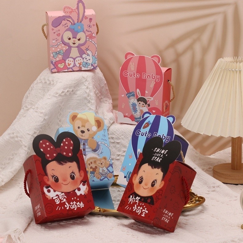

YMB Goodie Bag Ulang Tahun Anak Motif Kartun Tas Bingkisan Hadiah Hampers Ulang Tahun Anak Kotak Souvenir Kantong Tentengan Bingkisan Paper Bag Kertas
