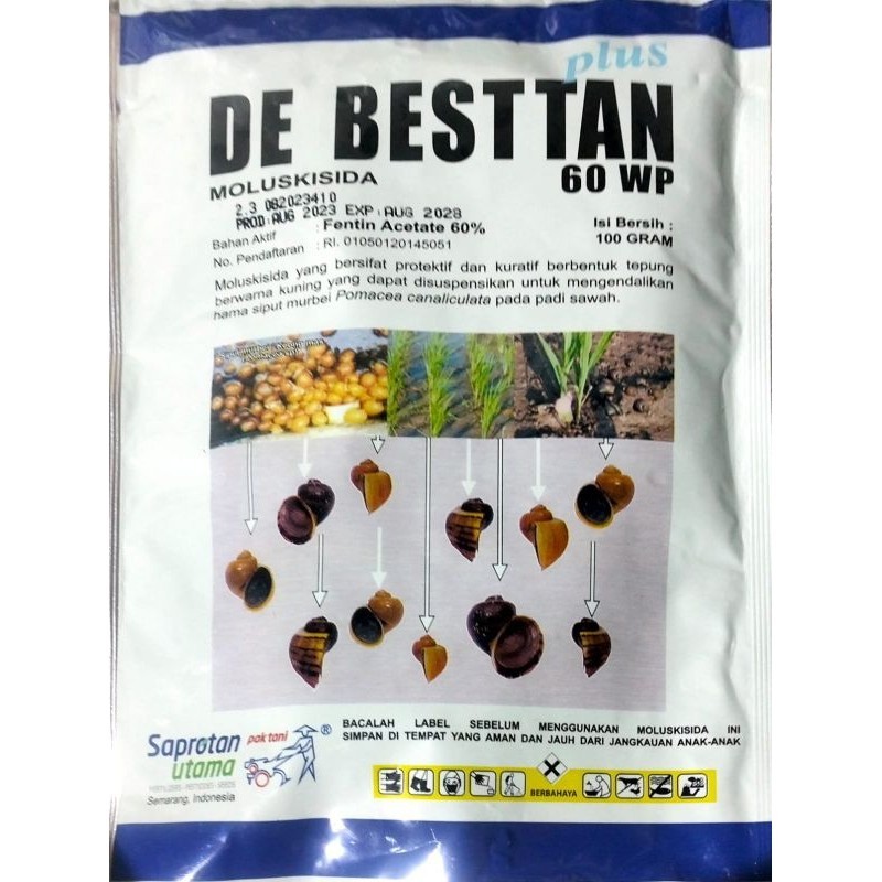 DE BESTTAN 100 Gram Obat Kool / Keong sawah Fentin asetat 60 WP.