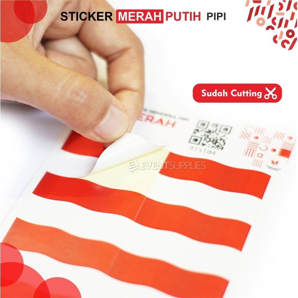 

[10Pcs] Sticker Pipi HUT RI Bendera Merah Putih / Stiker Kemerdekaan Indonesia / Pancasila / I Love