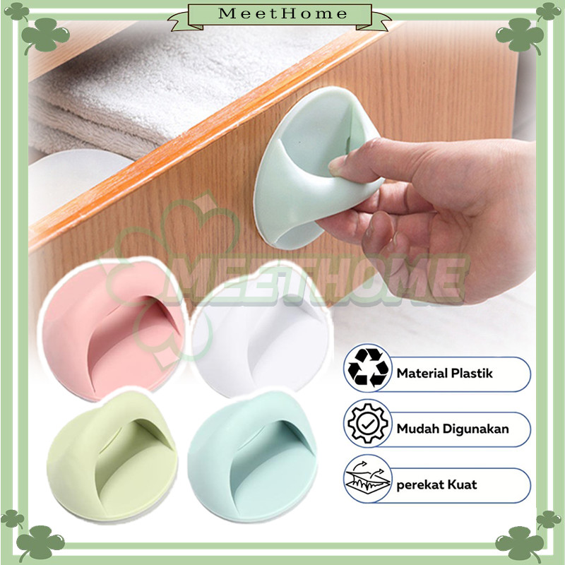 5PCS Tempelan Gagang Untuk Pintu Kamar Mandi/Pegangan Pintu Bulat/Pegangan Pintu Tempel Lemari Pakai