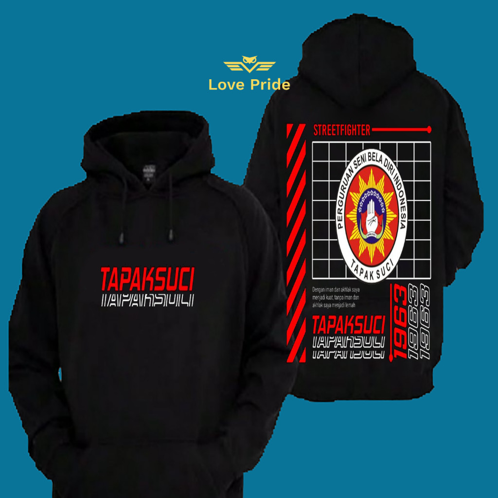 Sweater Hoodie Distro Pencak Silat Tapak Suci Street Fighter Premium Terbaru