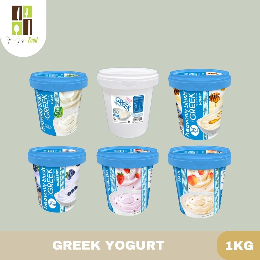 

Heavenly Blush Greek Yogurt Rasa Plain / Original / Madu / Blueberry / Stroberi / Peach 1 kg