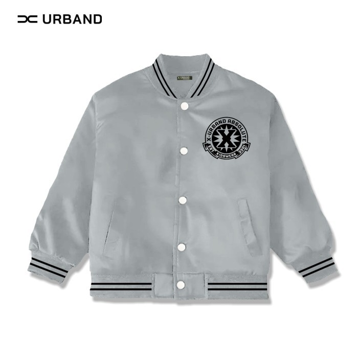 X-Urband Kids K082 Jaket Varsity Anak - X-Urband Official - Abu, M