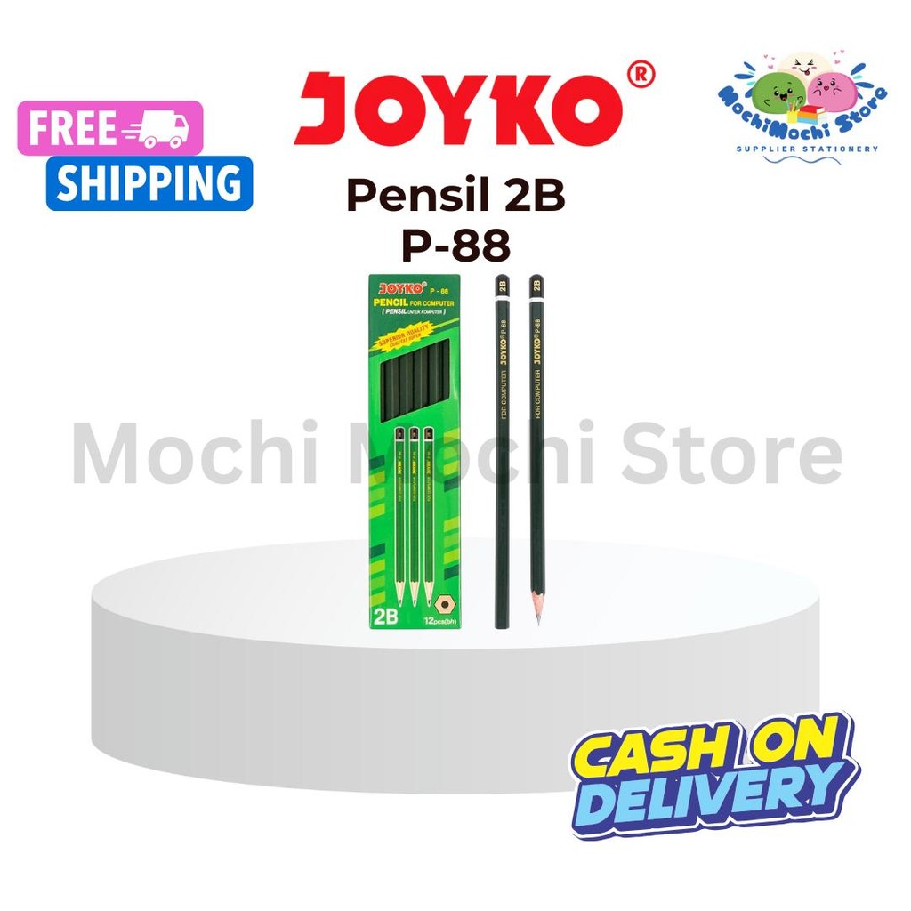 

Pensil 2B Joyko P-88 | Pensil Joyko | Pencil Joyko P-88 2B | Pensil Ujian Stationery Computer