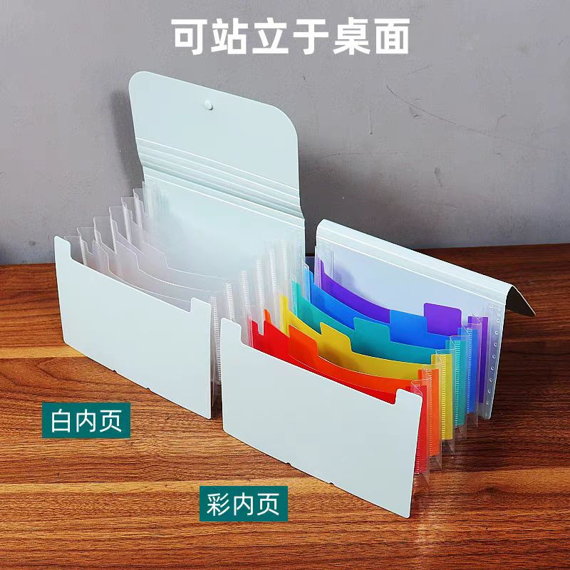 

A6 Small File Wallet Receipt Folder Accordion Folder 7-Layer Multicolor Classification Holder Storage Bag Document Organizer