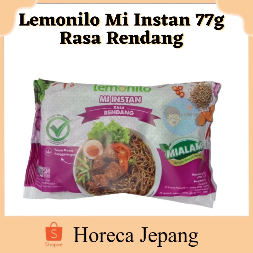 Lemonilo Mie Instan Spektarasa Rasa Rendang/ Lemonilo Mie Goreng Instant Rasa Rendang / Mie Instant 