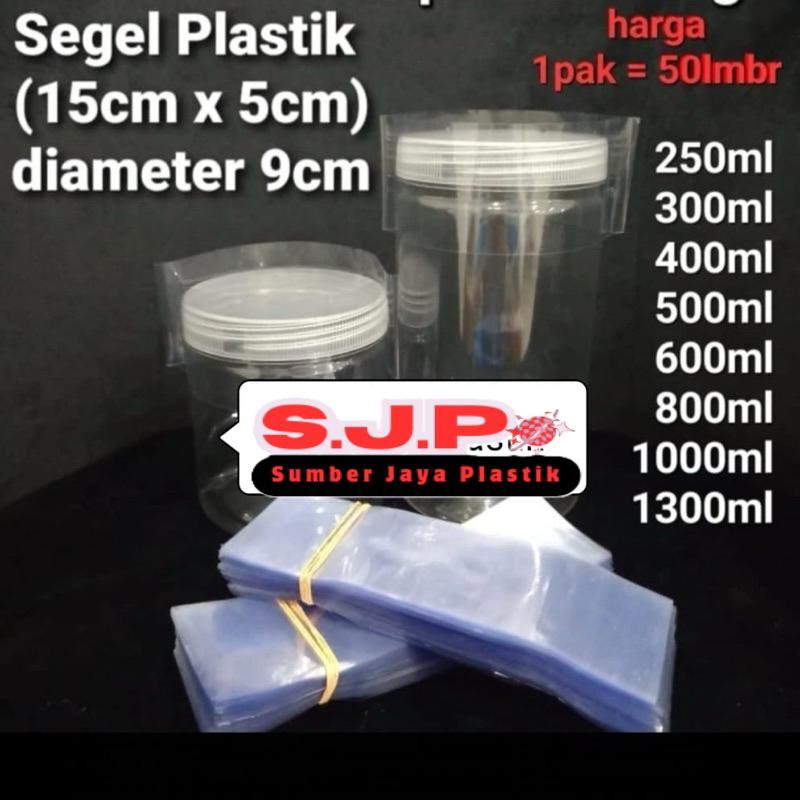 plastik segel toples diameter 9 segel jar kaca (15 x 5) pastik pvc shrink warp