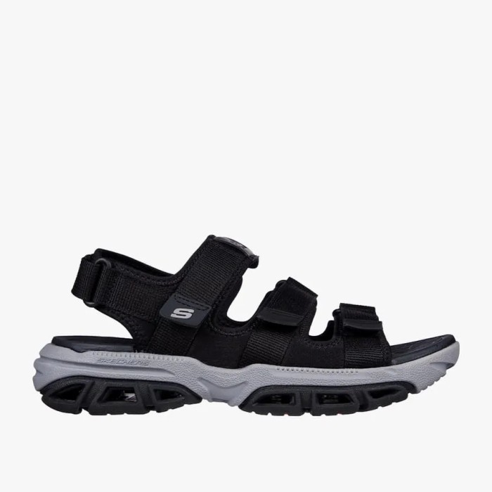 "R.V.Shop" - BEST SELLER Skechers Sepatu Sandal Pria Atlan Men's Sandal - Black Original - 42