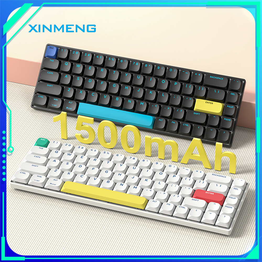 

Xinmeng C68 Mechanical Keyboard 3 Mode Low Profile Wireless Bluetooth RGB Hot Swap Office Keyboard For iPad Tablet Mac Pc Gamer