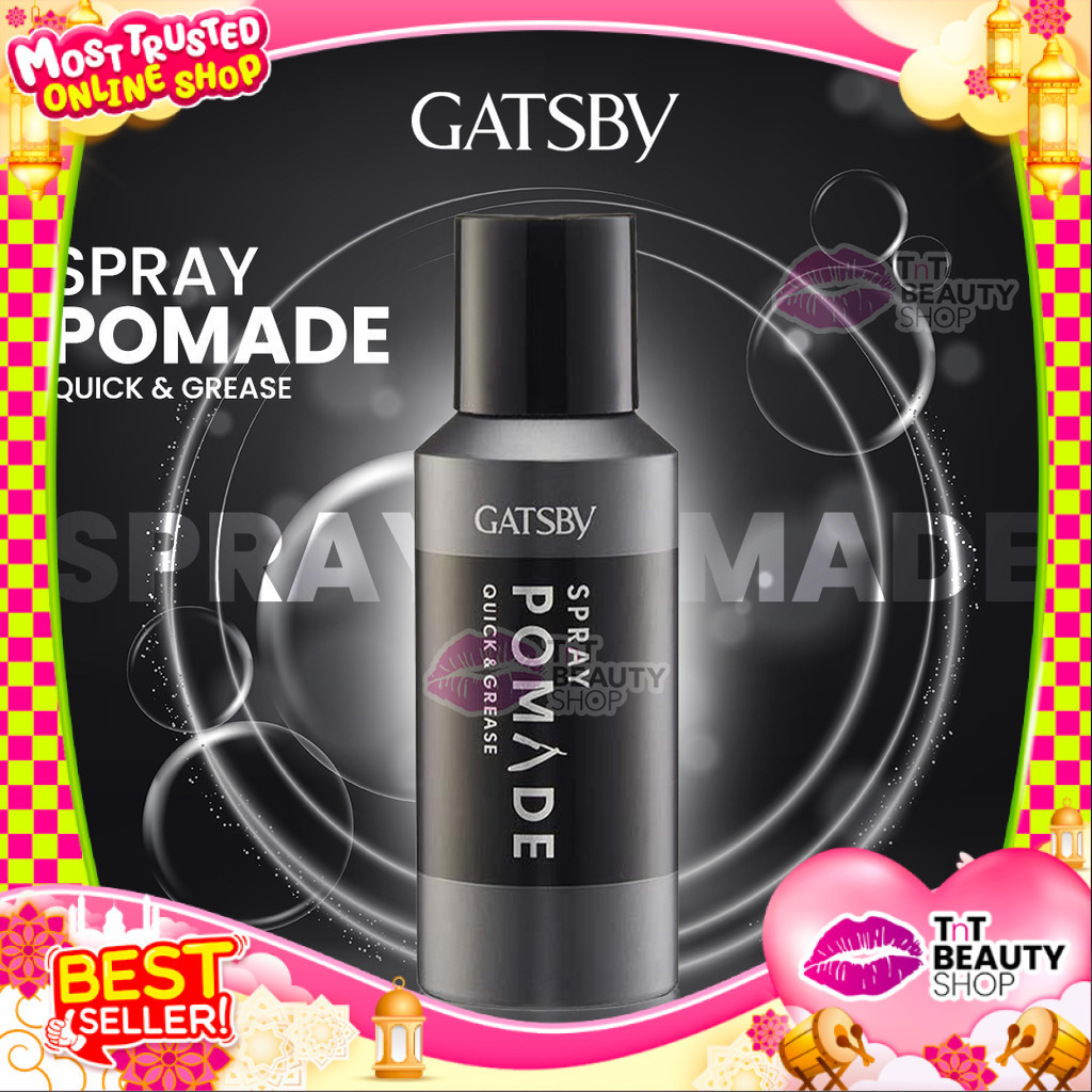 GATSBY Spray Pomade Quick & Grease 150ml | Pomade Spray For Men - Treatment Hair | TnT Beauty Shop