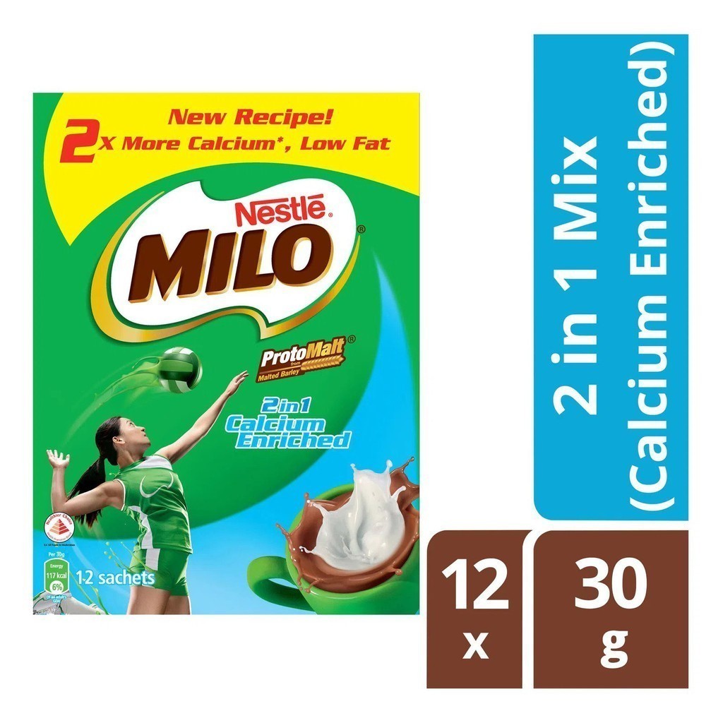 

Minuman MILO Singapore 2in1 Instant Chocolate Malt Drink Calcium Enriched