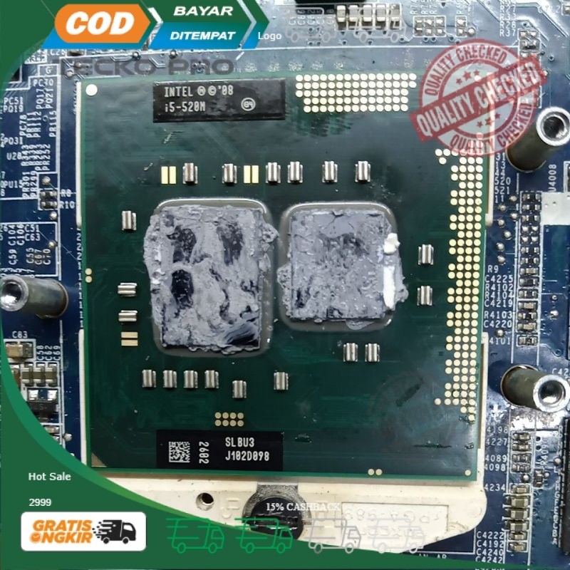 CPU Processor Laptop Intel Core i5-520M SLBNB SLBU3 @2.4GHz
