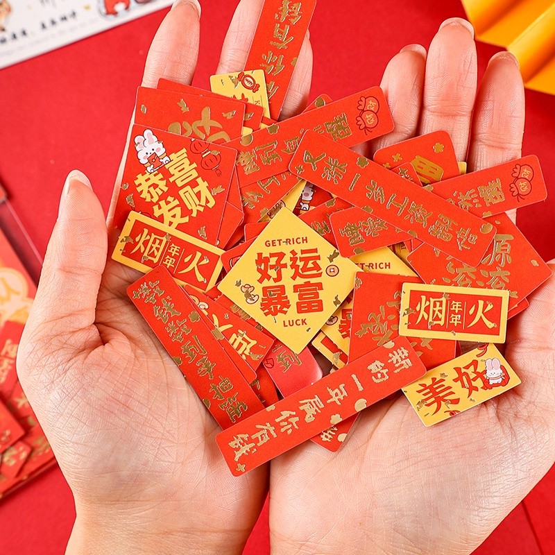 

40pcs label Desain Tulisan Wishes Untuk Dekorasi Tahun Baru