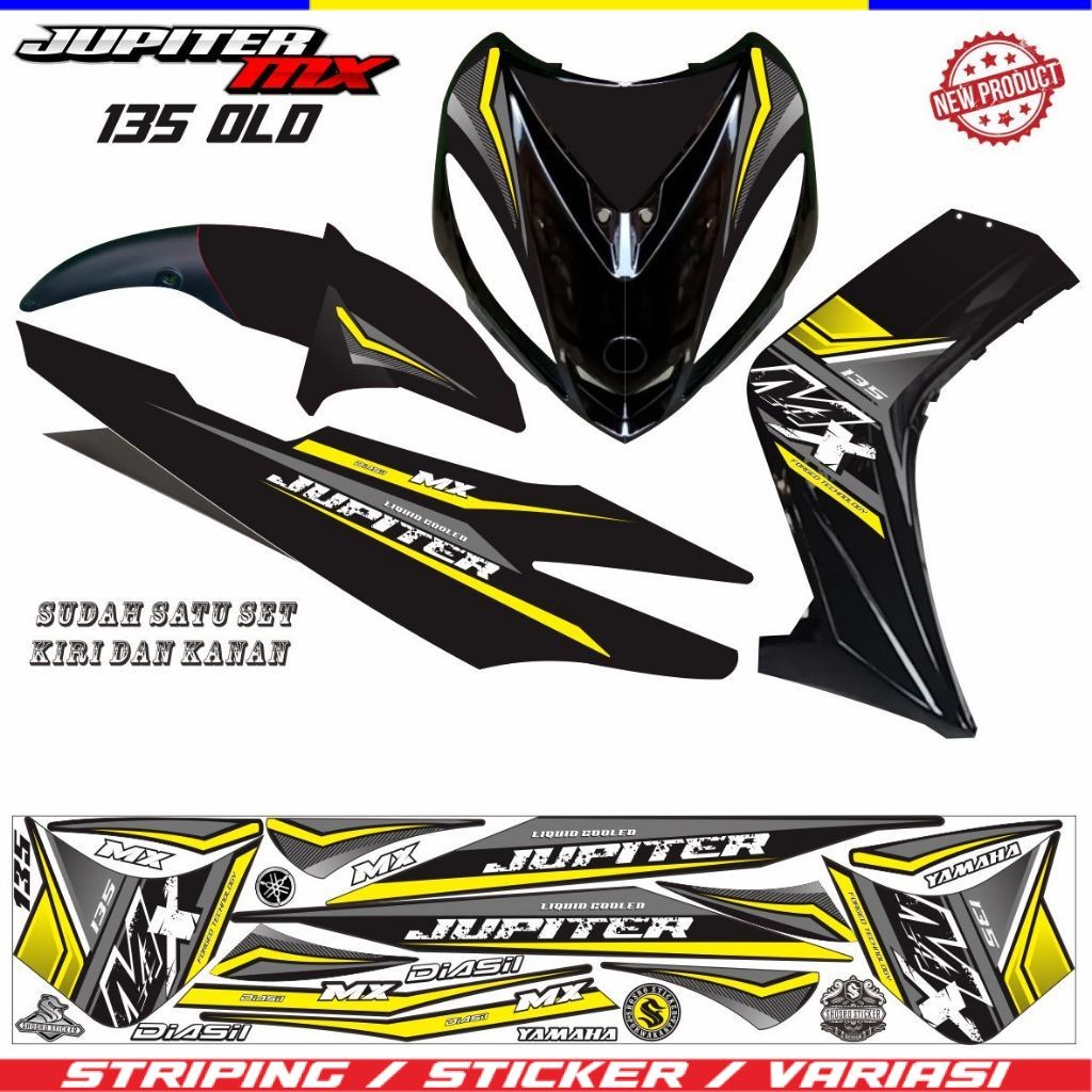 STIKER MOTOR JUPITER MX LAMA / STRIPING JUPITER MX OLD STIKER VARIASI MOTIF KEREN