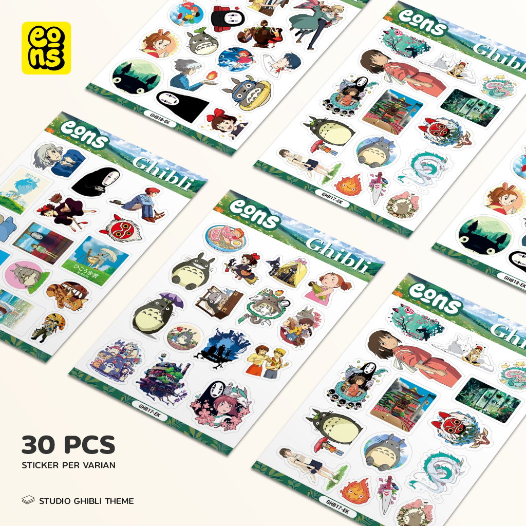 

Stiker Pack GHIBLI Waterproof Aesthetic- untuk Laptop, Motor, dan Helm - Paper Stationery