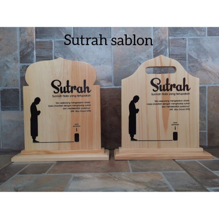 

Sutrah / Sutroh / Pembatas Shof Sholat bahan Kayu Pinus - sablon lubang