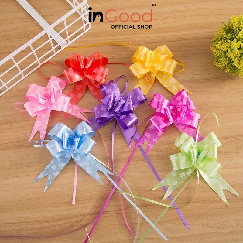 

IN GOOD - (1pack) A30 B30 C30 Pita Tarik Motif / Pita Serut 30mm isi 10pcs Dekorasi