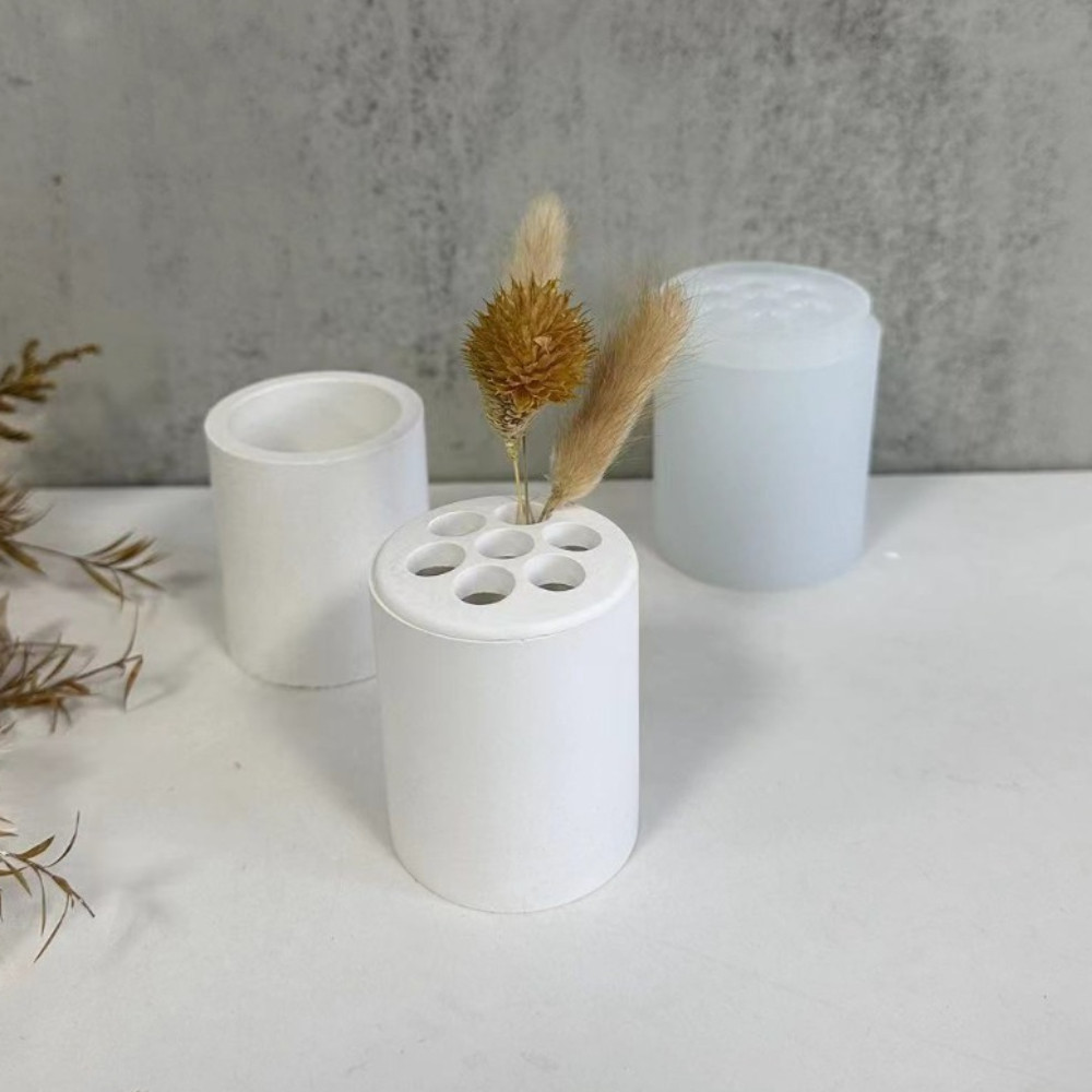 

Cement Vase Silicone Mold DIY Handmade Flower Pot Plaster Resin Mould Handmade Concrete Pen Container Pen Holder Molds Supplies