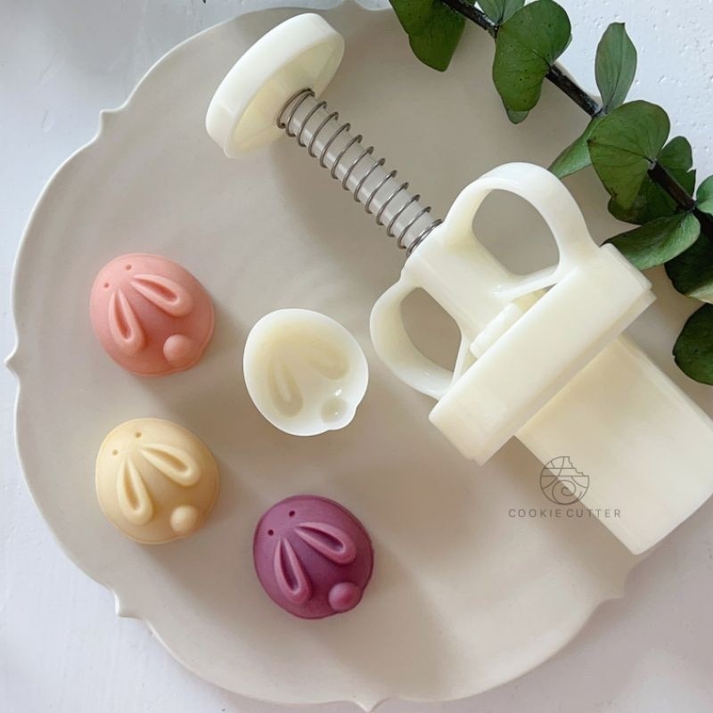 TK Cetakan Kue Bulan Kelinci Bulat 20g 50g Mooncake Mold Stempel Nastar Plunger Cookies Imlek Kering