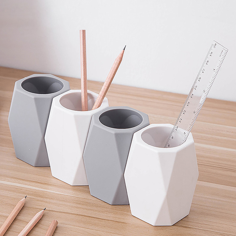 

Multifunctional Silicone Pen Holder Cute Dressing Table Storage Tube Student Desktop Storage Desk Organization Pencil Organizer