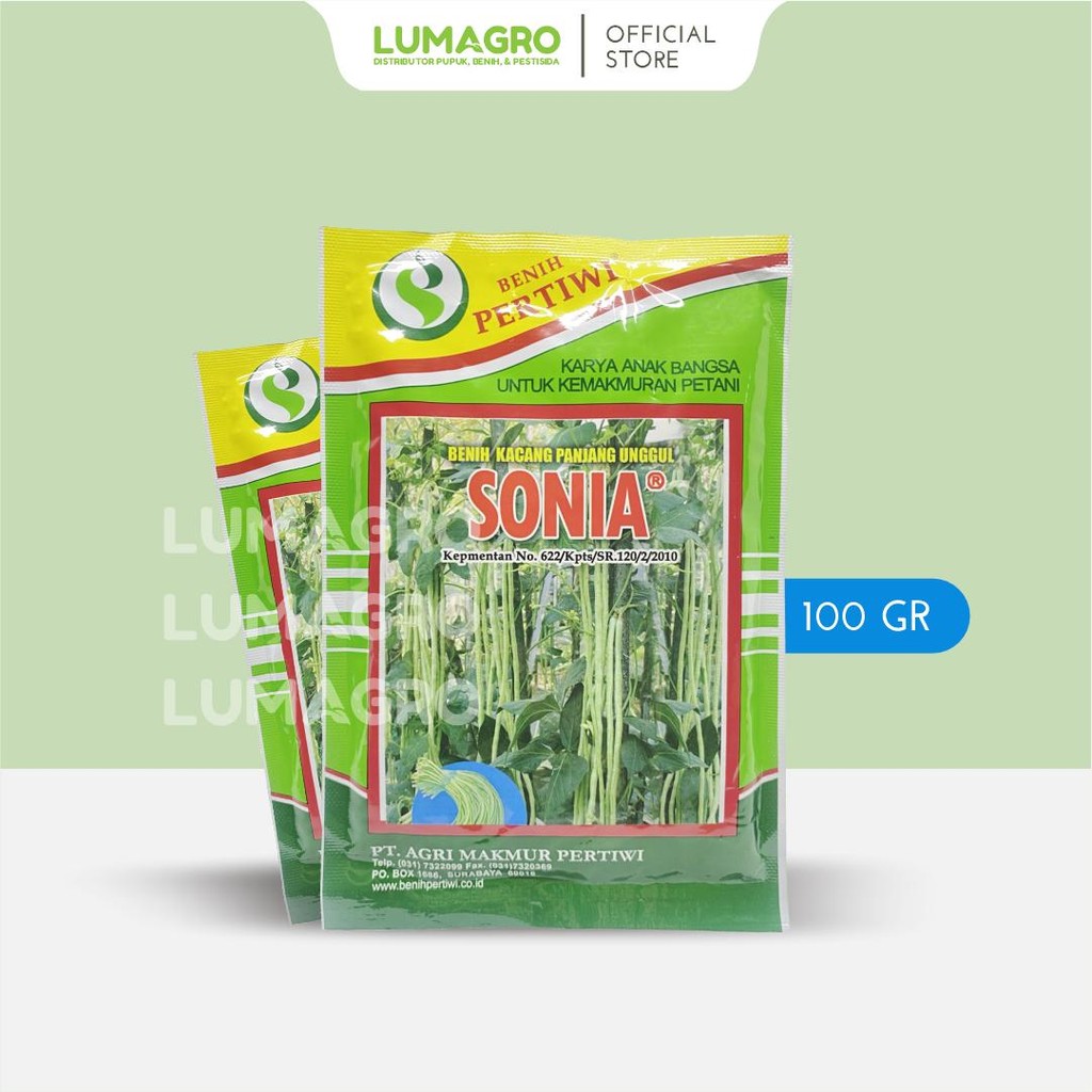Benih Kacang Panjang Sonia 100gr Bibit Unggul Anti Virus