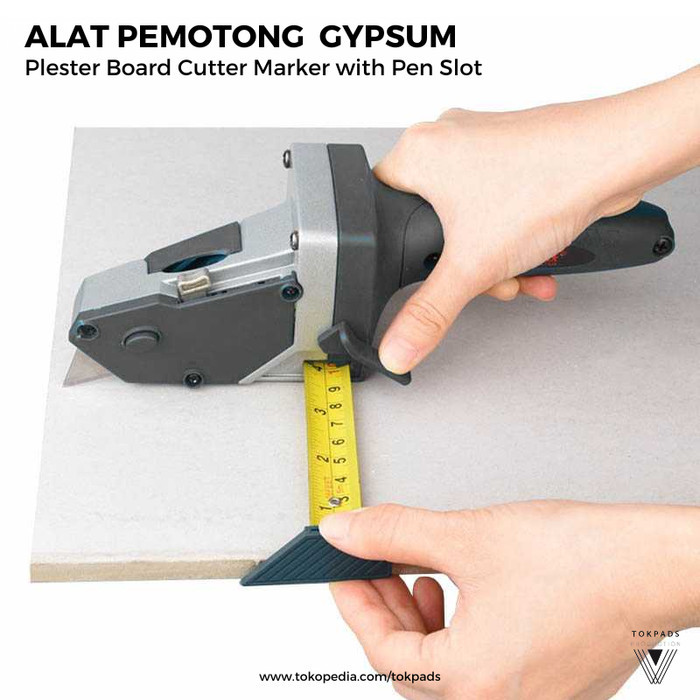 

Alat Pemotong Tepi Kayu Pisau Cutter Potong Gypsum Plester Board Cutter Marker with Pen Slot